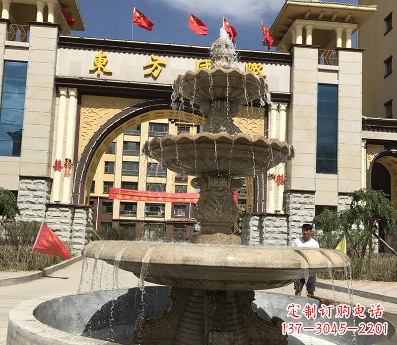 泉州石雕小区大型喷泉雕塑