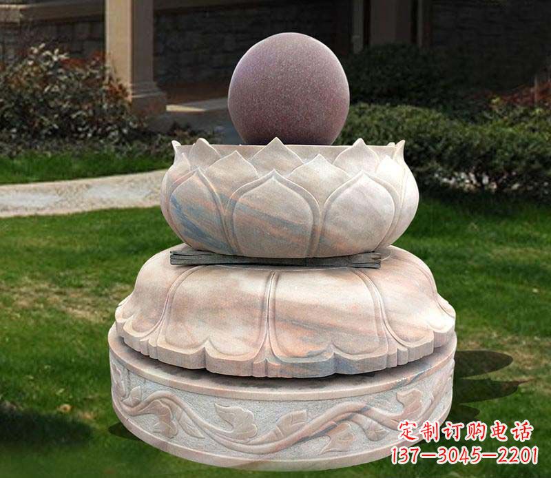 泉州石雕小区风水球雕塑