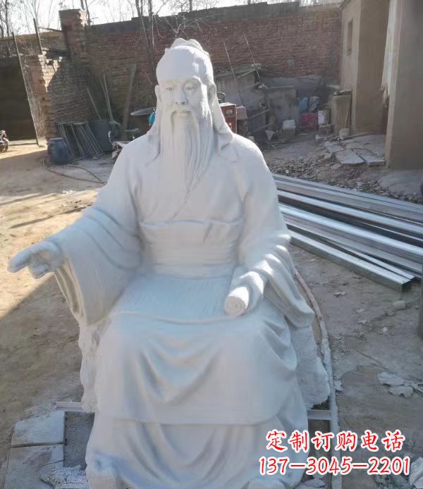泉州石雕校园孔子人物雕塑