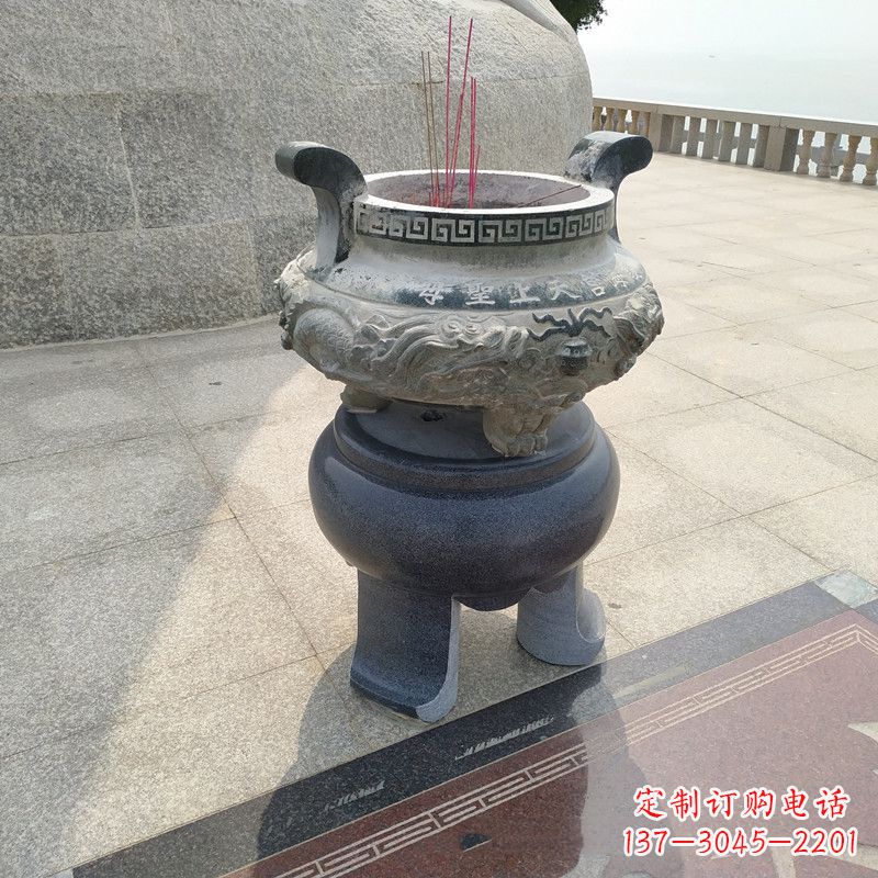 泉州石雕圆香炉