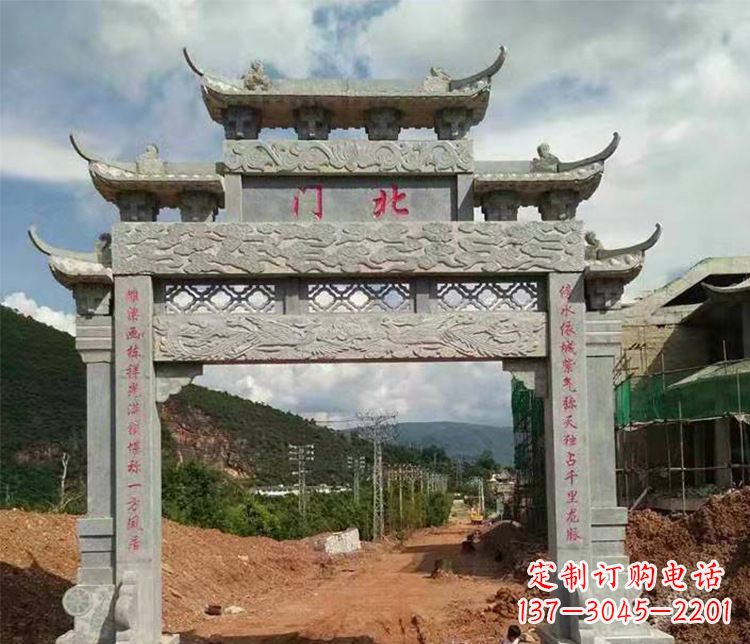 泉州石牌坊单门牌坊石雕