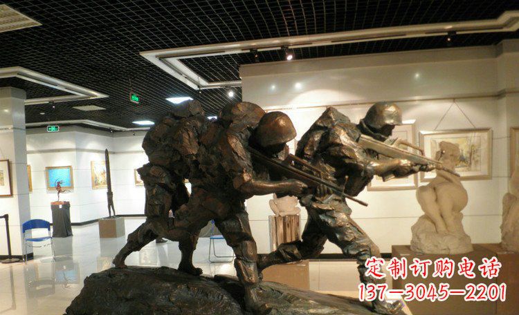 泉州士兵突击战士铜雕