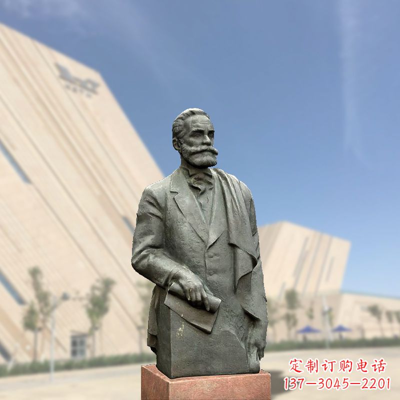 泉州世界名人“黄色炸药”的发明者诺贝尔半身像雕塑
