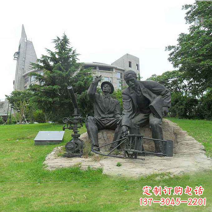 泉州世界名人美国著名发明家莱特兄弟公园名人雕塑