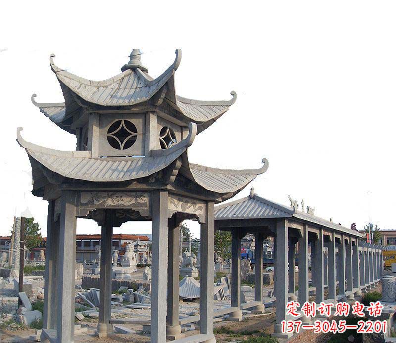 泉州双层仿古凉亭石雕