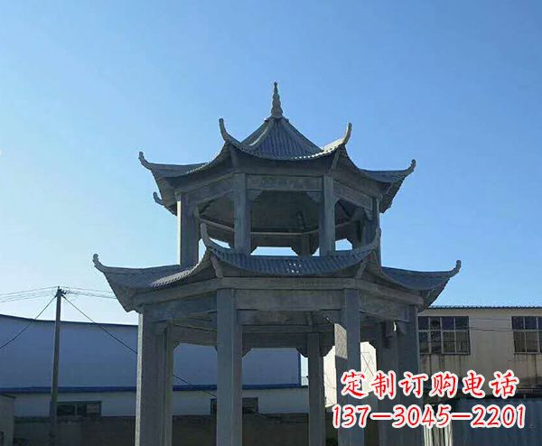 泉州双层仿古石凉亭石雕_1