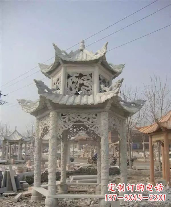 泉州双层凉亭石雕
