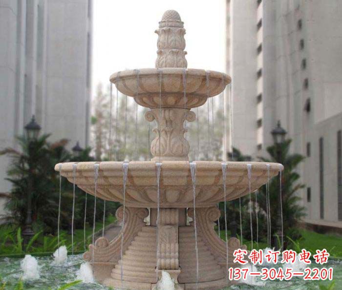 泉州双层喷泉小区石雕