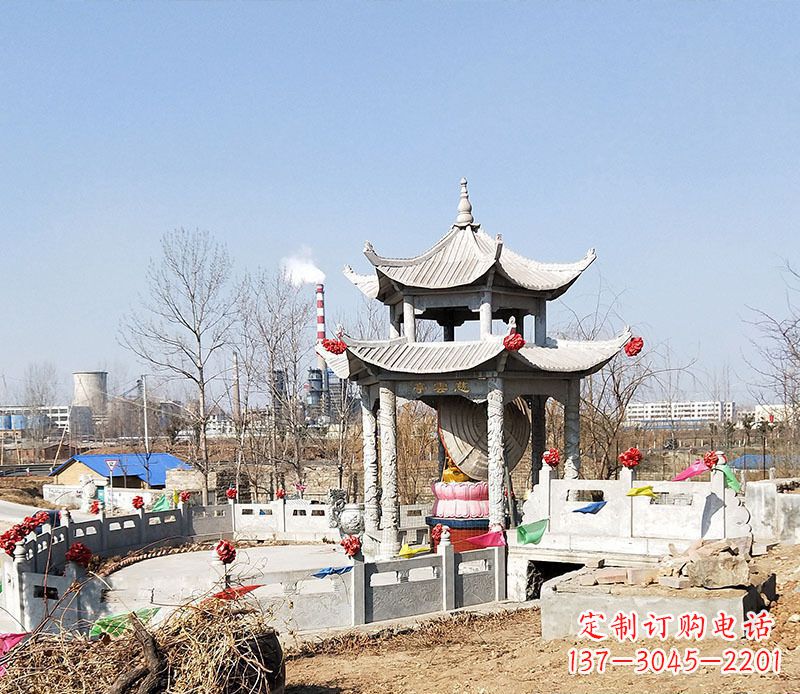 泉州双层石凉亭石雕 (2)