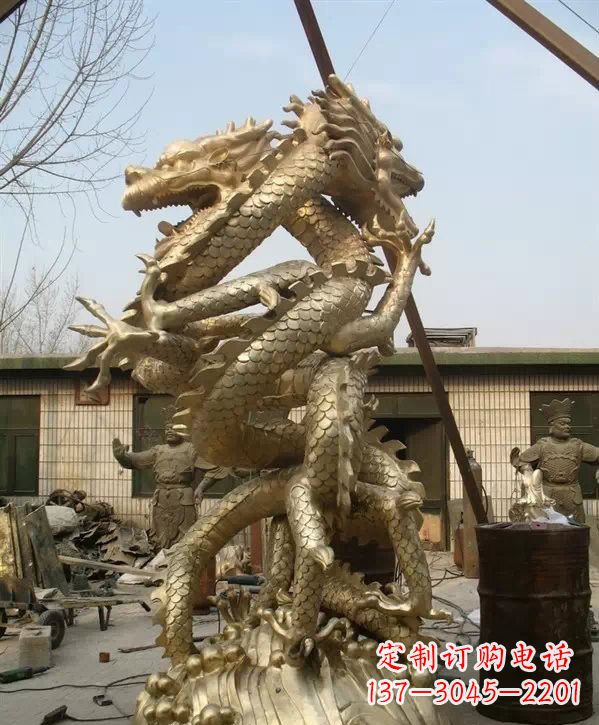 泉州双龙铜雕