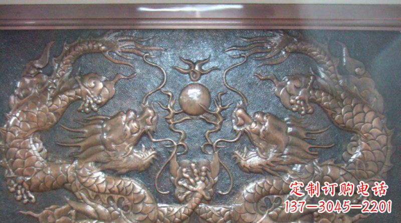 泉州双龙戏珠锻铜浮雕