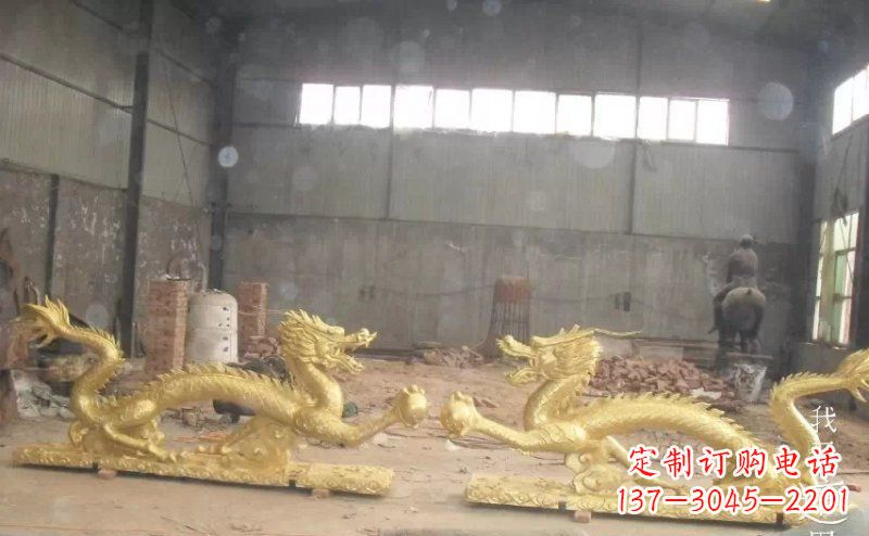 泉州双龙戏珠广场铜雕 (2)