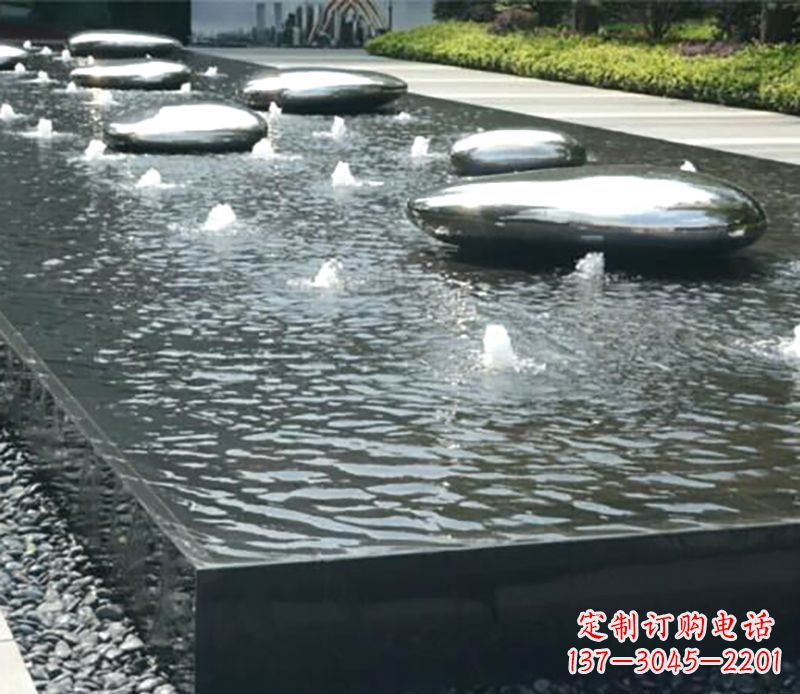 泉州水滴水池不锈钢雕塑