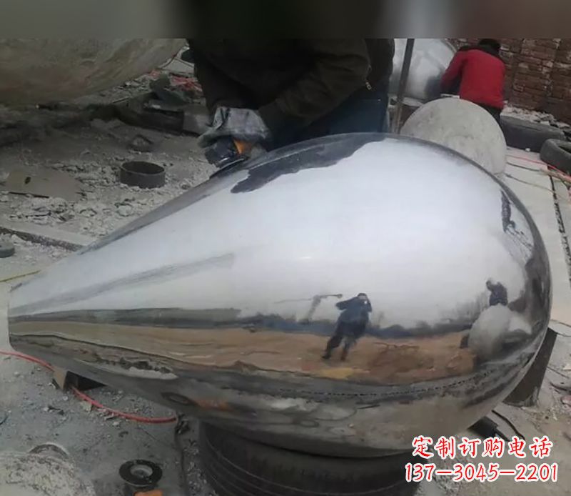 泉州水滴不锈钢商场雕塑