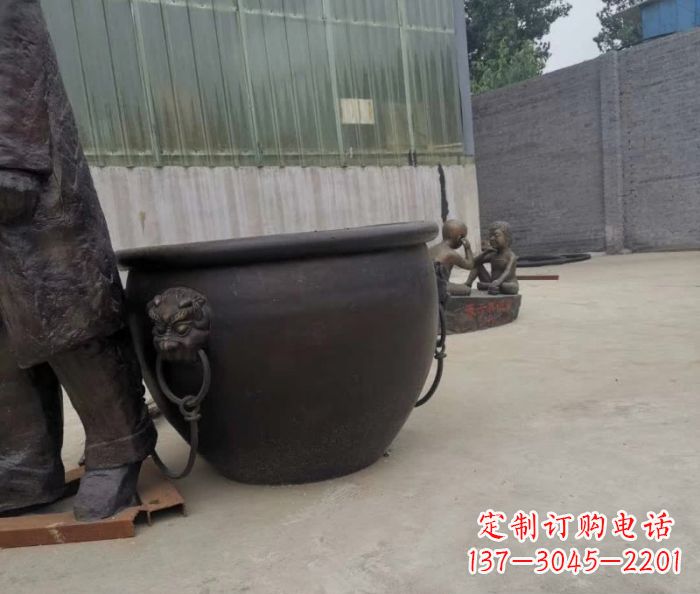 泉州水缸铜雕塑 (2)