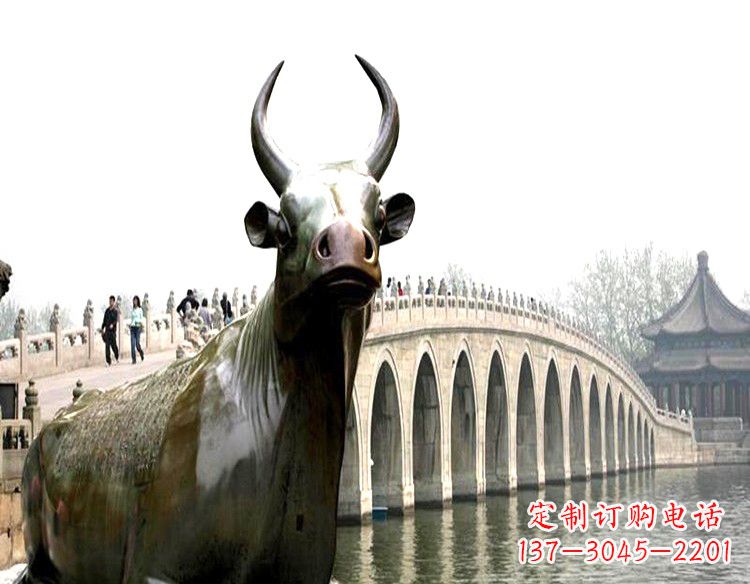 泉州水牛铜雕景观