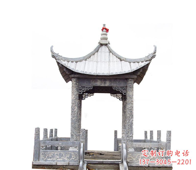 泉州四角仿古石凉亭石雕