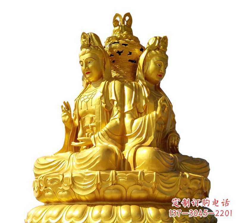泉州四面观音菩萨铜像