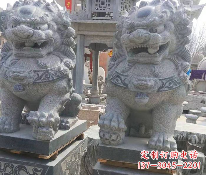 泉州寺庙景观仿古石狮子 (3)