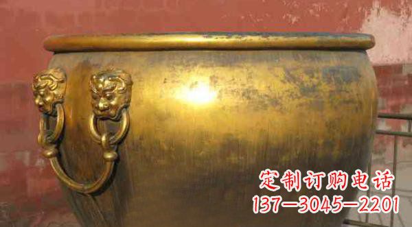 泉州寺庙水缸铜雕 (2)