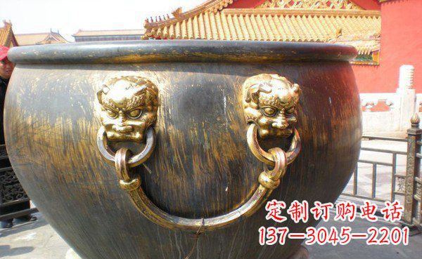 泉州寺庙水缸铜雕 (3)