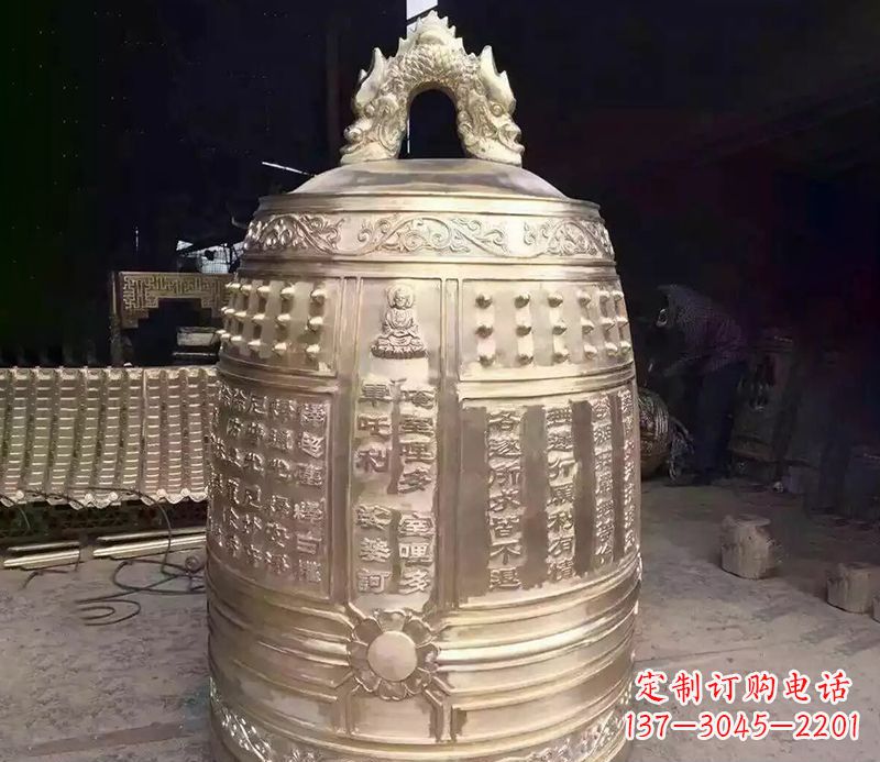 泉州寺庙铜钟雕塑 (3)