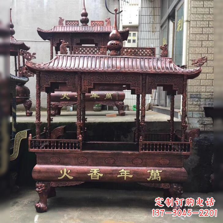 泉州寺庙香火香炉雕塑