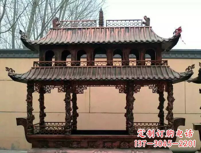 泉州寺庙香炉铜雕 (3)