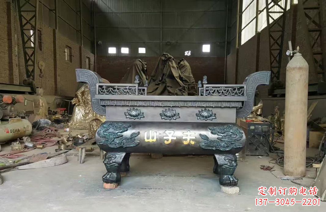 泉州寺庙香炉铜雕12