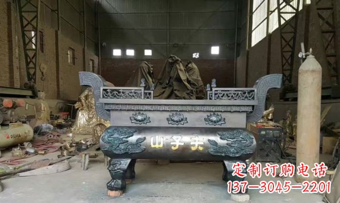 泉州寺庙香炉铜雕_2