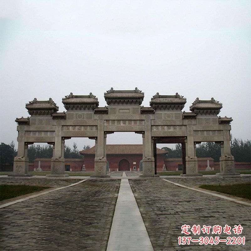 泉州寺院五门石牌楼