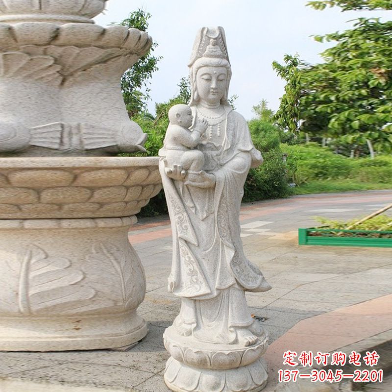泉州送子观音汉白玉石雕