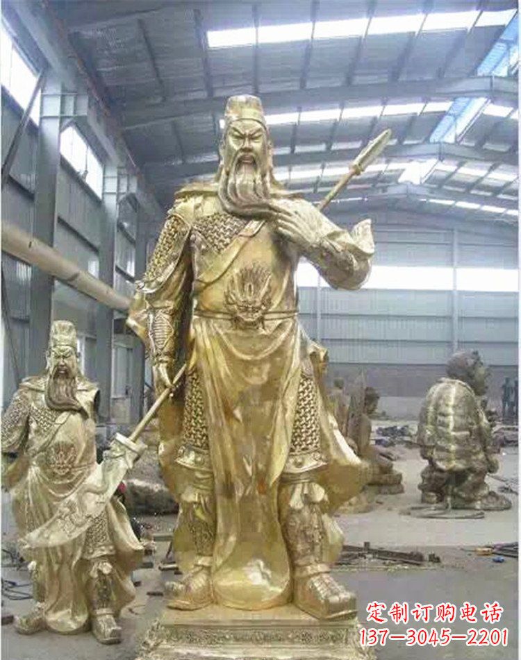 泉州提刀关公武财神雕塑