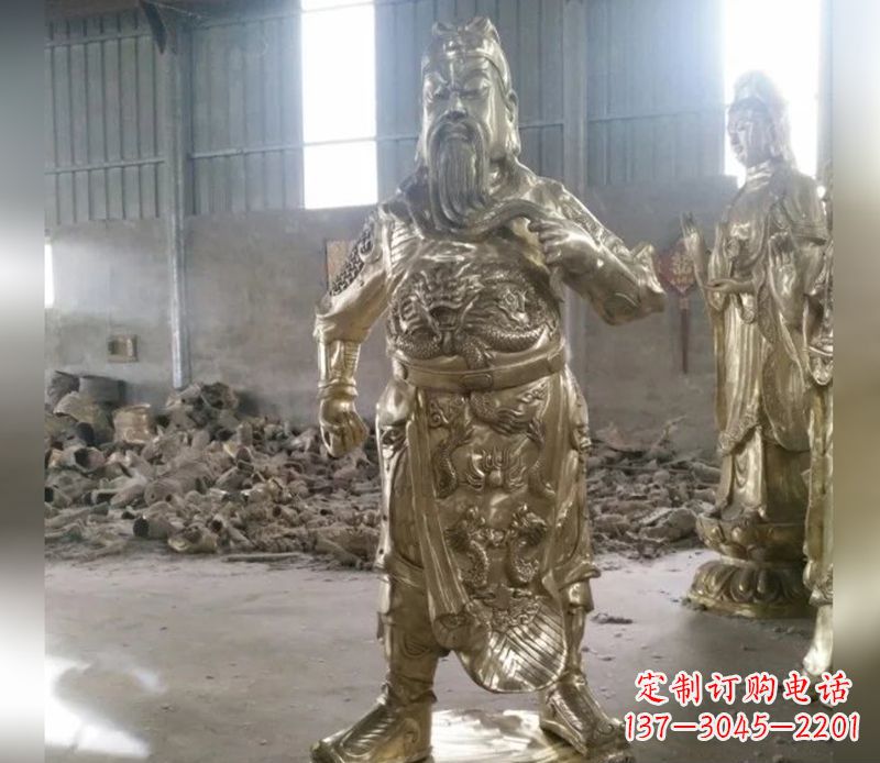 泉州提刀关公武财神铜雕