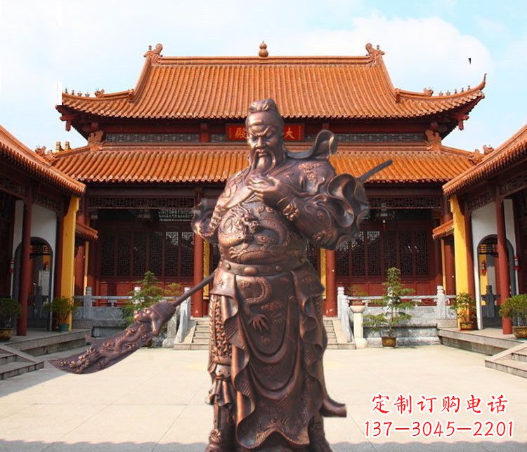泉州提刀武财神关公铜雕