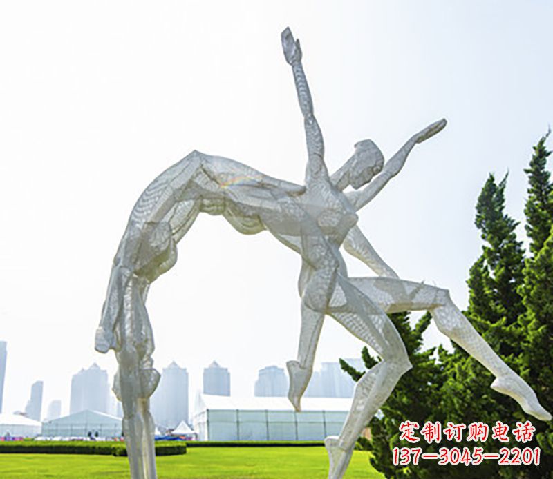 泉州体操运动员不锈钢雕塑