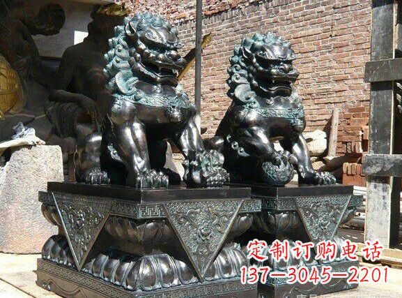 泉州天安门狮子铜雕塑