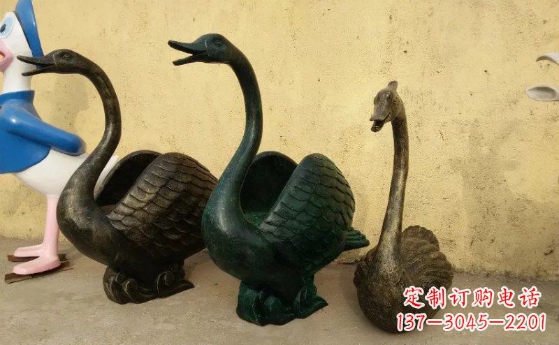 泉州天鹅动物铜雕 (3)
