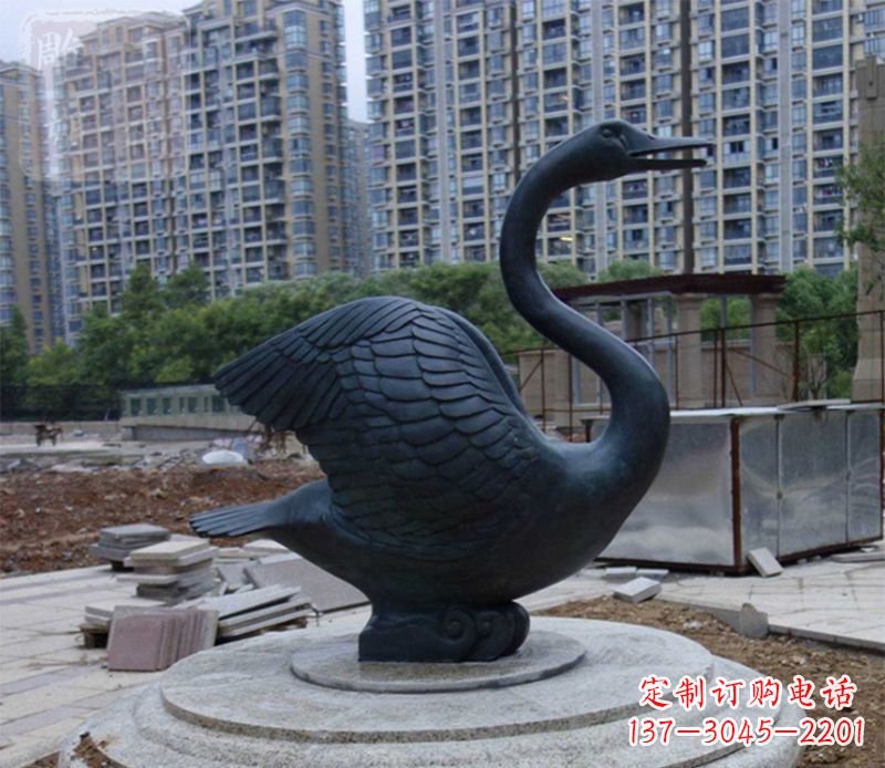 泉州天鹅动物铜雕