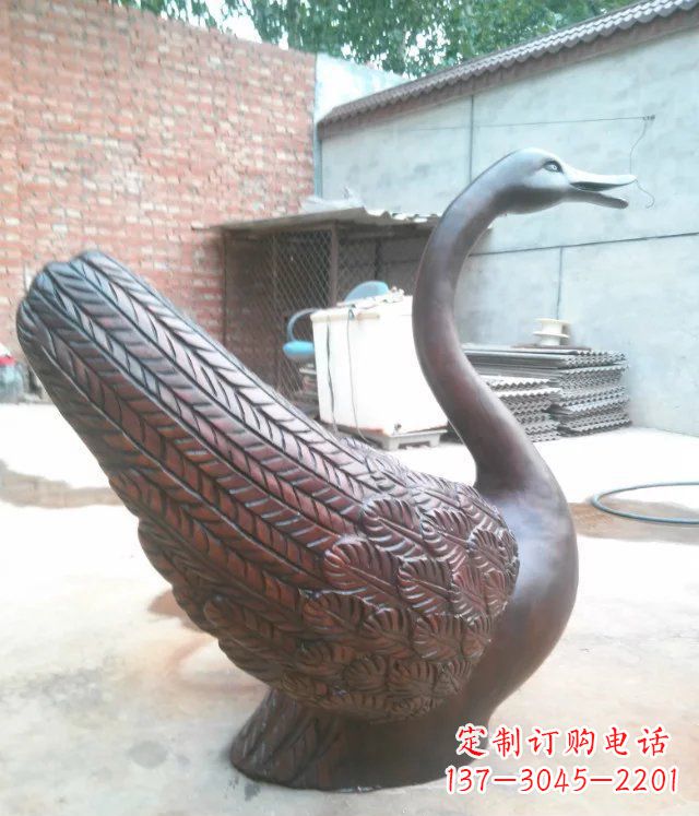 泉州天鹅公园天王动物铜雕