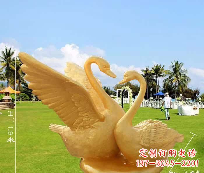 泉州天鹅铜雕