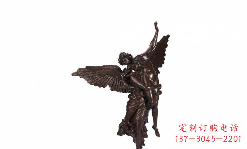 泉州天使玻璃钢仿铜人物雕塑