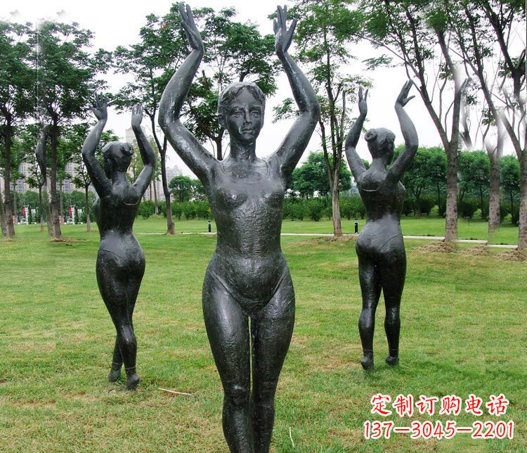 泉州跳芭蕾舞的女孩铜雕