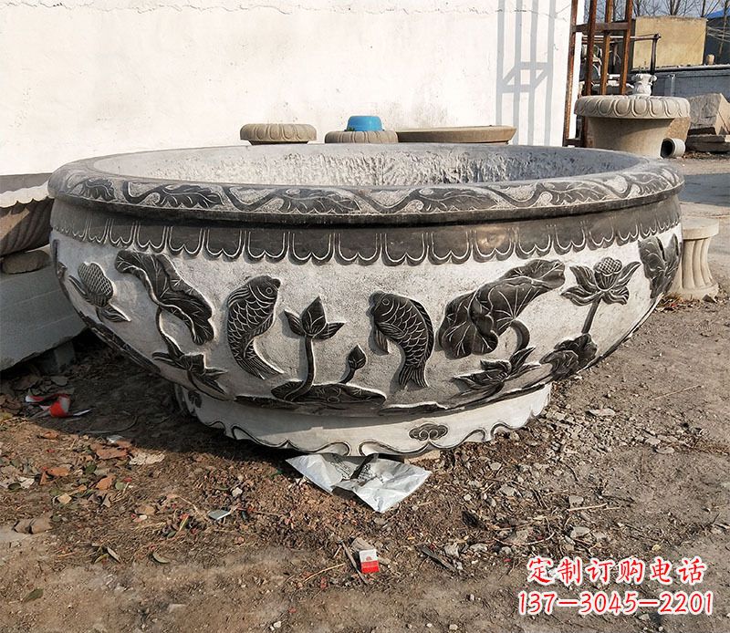 泉州庭院水缸景观石雕