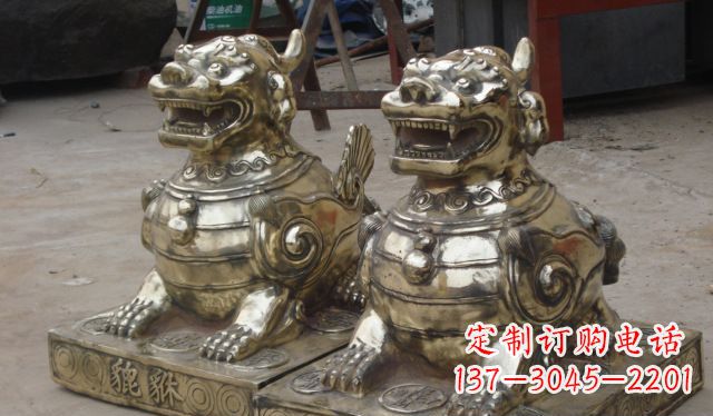 泉州庭院招财貔貅动物铜雕
