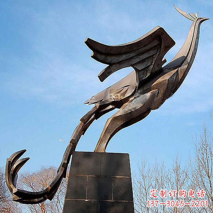 泉州铜雕百鸟之王凤凰景观雕塑