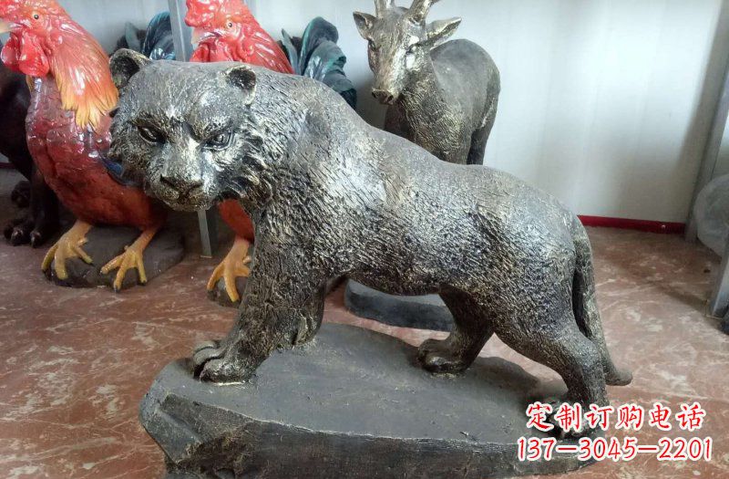 泉州铜雕豹子雕塑