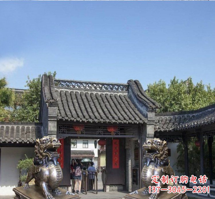 泉州铜雕北京狮子庭院动物雕塑
