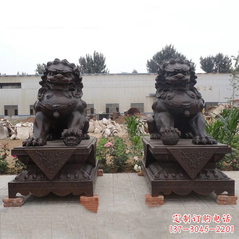 泉州铜雕北京狮子