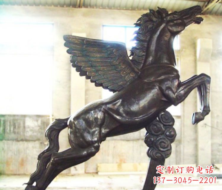 泉州铜雕奔跑飞马雕塑